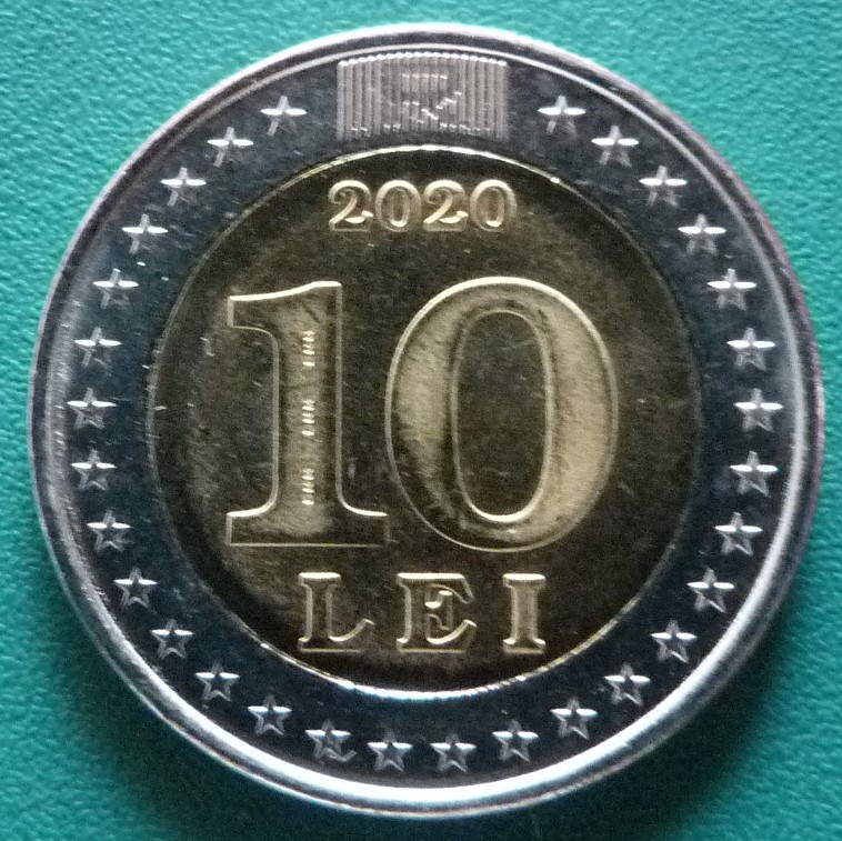 10 Lei. Moldavia (2020) 30 aniversario de la bandera nacional MDV-10-Lei-2020-30-aniversario-bandera-tricolor-rev