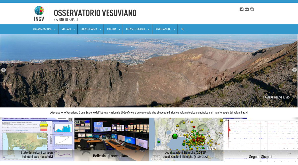 Online il nuovo sito dell’Osservatorio Vesuviano