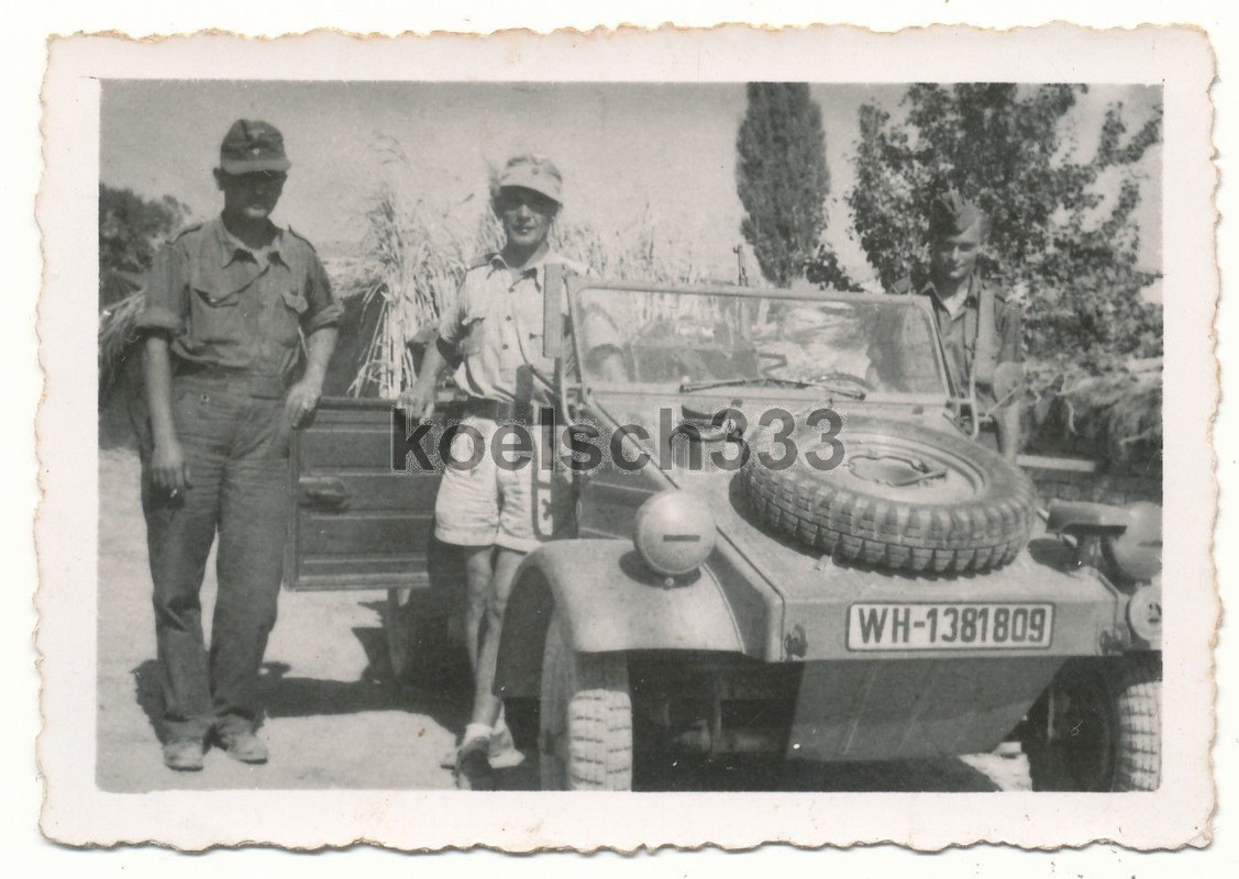 VW Kübelwagen PKW Typ 82 Soldaten DAK Afrika Uni