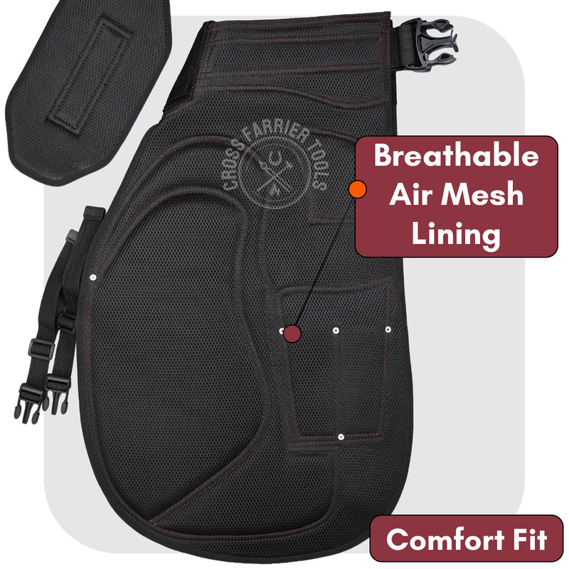 Farrier Apron left side view single hoof knife pocket