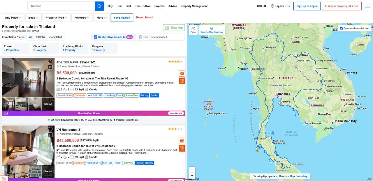 View Rent-to-Own Properties in Thailand