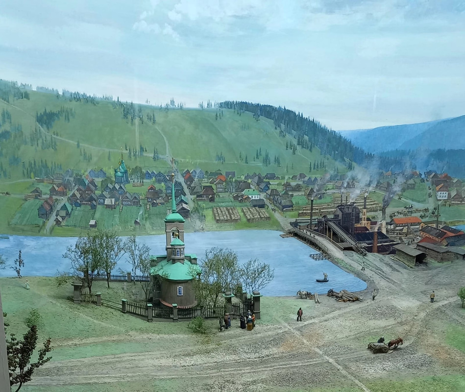 Панорама Висимо-Шайтанского завода. Автор Е.В. Седухин. 1979 г