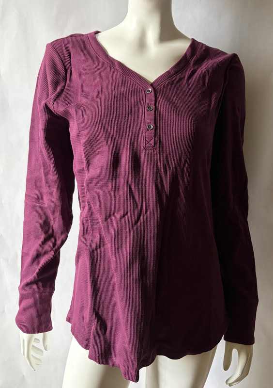 TIME AND TRU RED QUARTER BUTTON RED SWEATER SIZE 1X