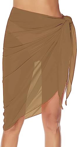 Women's Sarong Chiffon Coverups Bathing Suit Wrap Skirt Long Swimsuit Beach Wear - Picture 12 of 66
