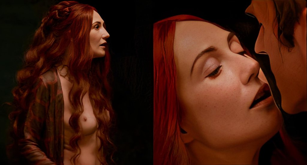 Carice Van Houten - Milky Nude Erotic Sex Wild Expressions Comp - Game of Thrones (S2)