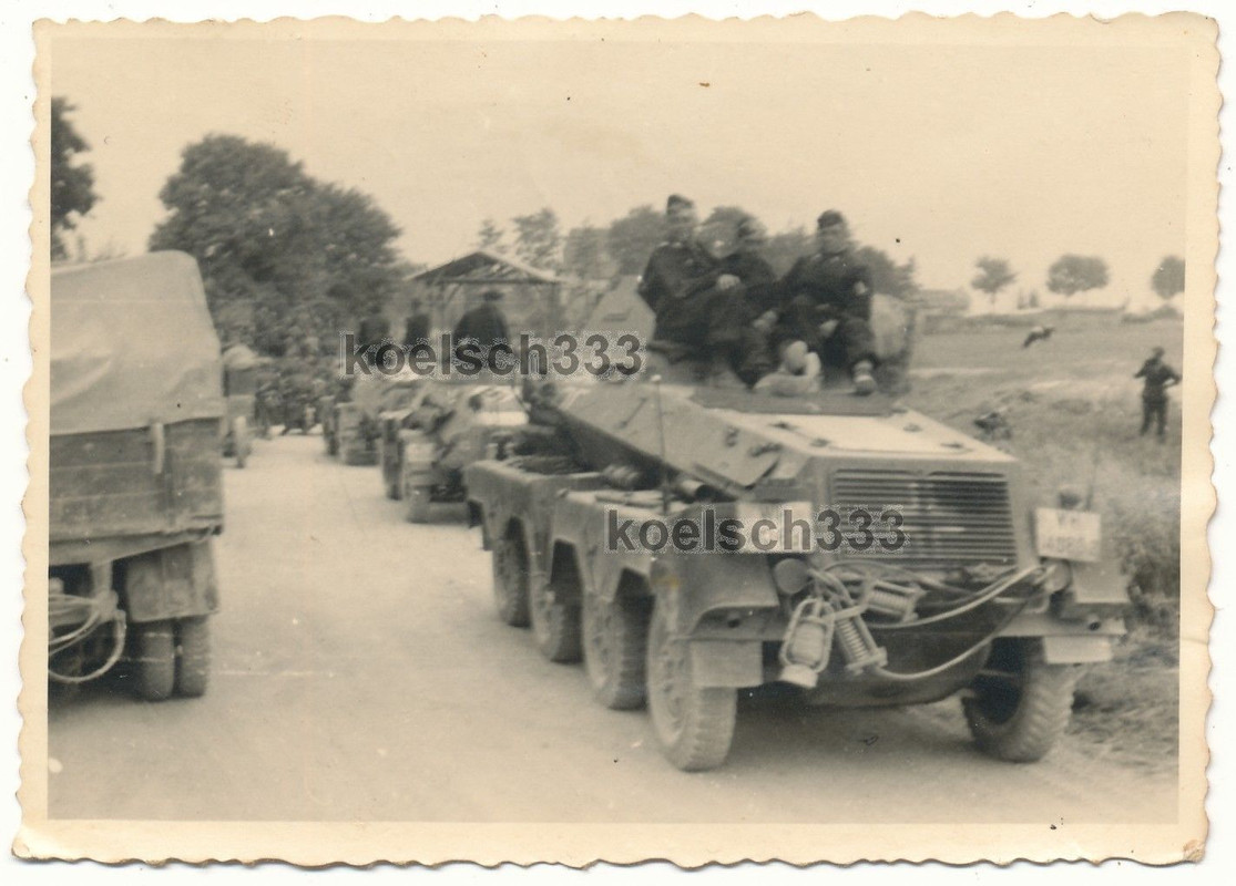 Foto Panzer Aufk. Abt. Panzerspähwagen Kolonne 8