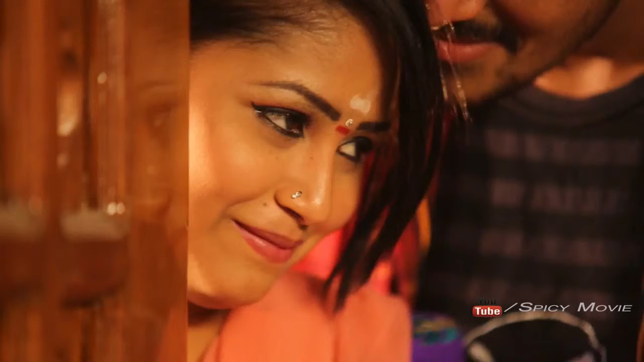 Mamatha Passionate romance in Orange Blouse,navel Kissed Pressed