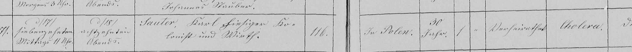 Смерть Заутера 30 лет в авг.1855
