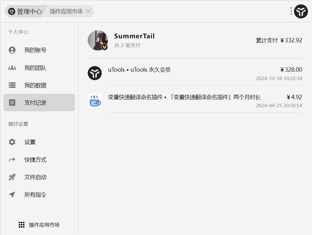 消费记录