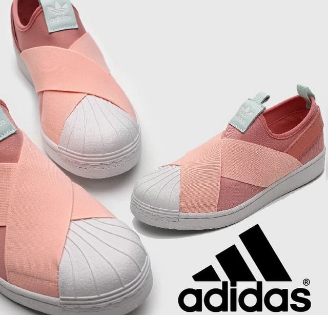 tenis slip on adidas rosa
