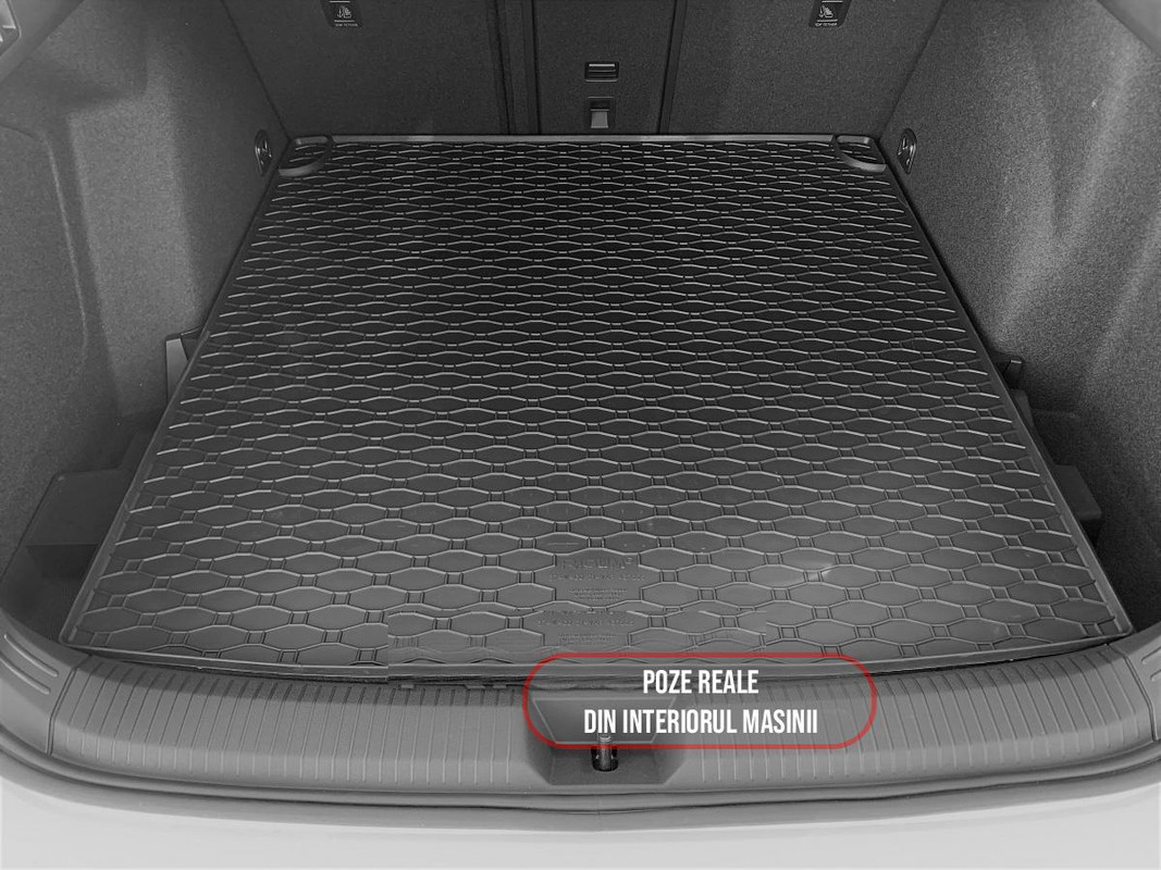 Tavita auto Volkswagen Golf VIII Variant TGI 2021-prezent, protectie portbagaj, Cri-Flo, din cauciuc 100%, compatibil cu autoturismul Volkswagen Golf VIII
