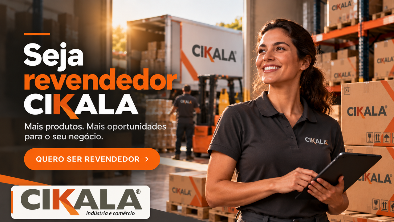 Campanha institucional de revenda CIKALA com chamada comercial para novos revendedores