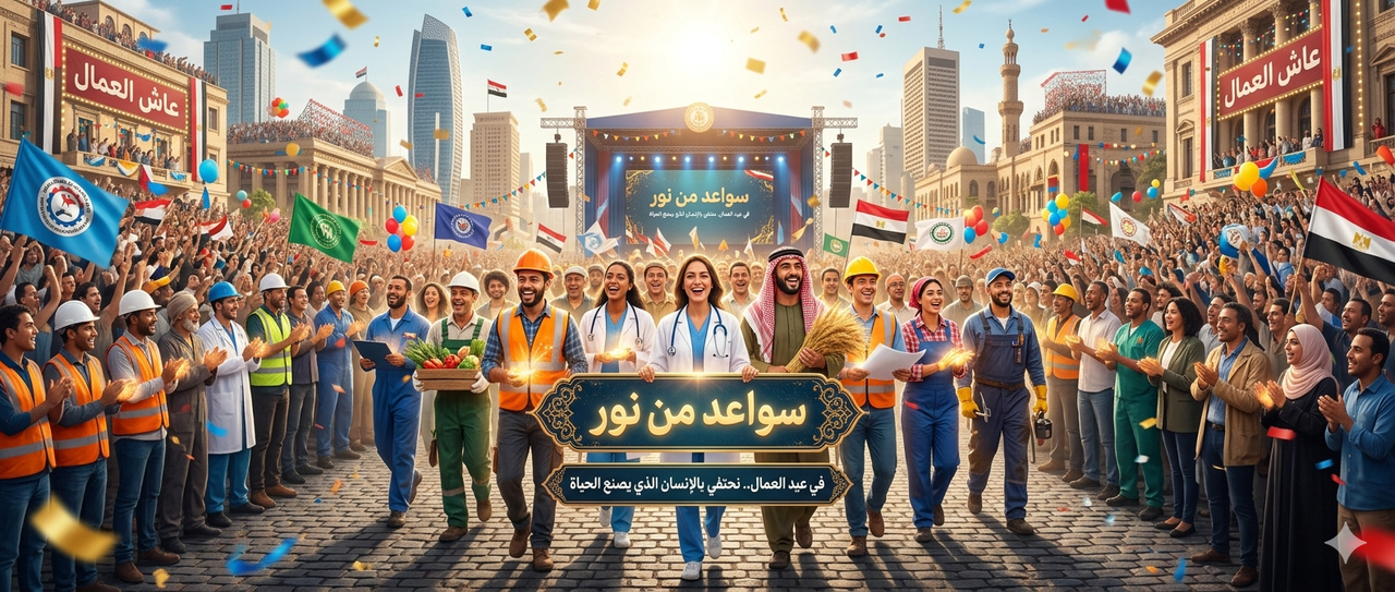 سواعد من نور: في عيد العمال.. نحتفي بالإنسان الذي يصنع الحياة