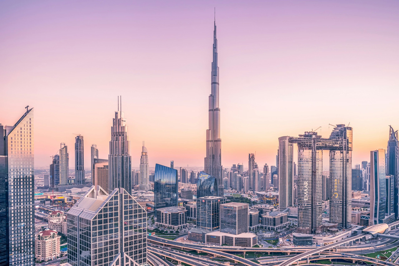 Burj Khalifa towering over Dubai