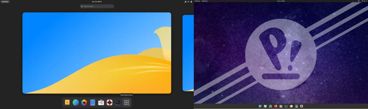 Vanilla-OS-vs-Pop-OS-Linux-confronto-screenshot-desktop