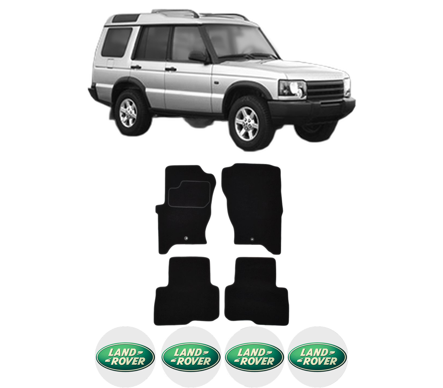 Set Covorase Presuri LAND ROVER DISCOVERY III (L319) din 2004-2009, Auto, Material Textil Mocheta, 4 Stickere auto cu LAND ROVER