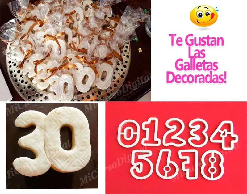 Cortador de Números 6cm molde para galletas y Modelado de pasta