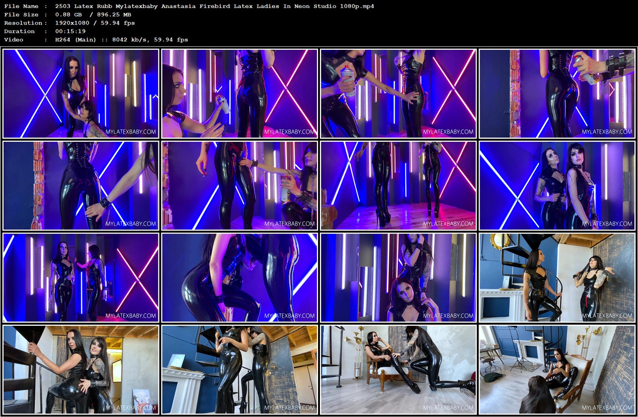 2503 Latex Rubb Mylatexbaby Anastasia Firebird Latex Ladies In Neon Studio 1080p mp4