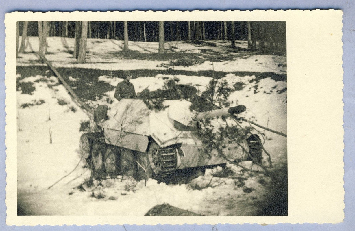 Panzer Sturmgeschütz Hetzerweiß getarnt Slowakei