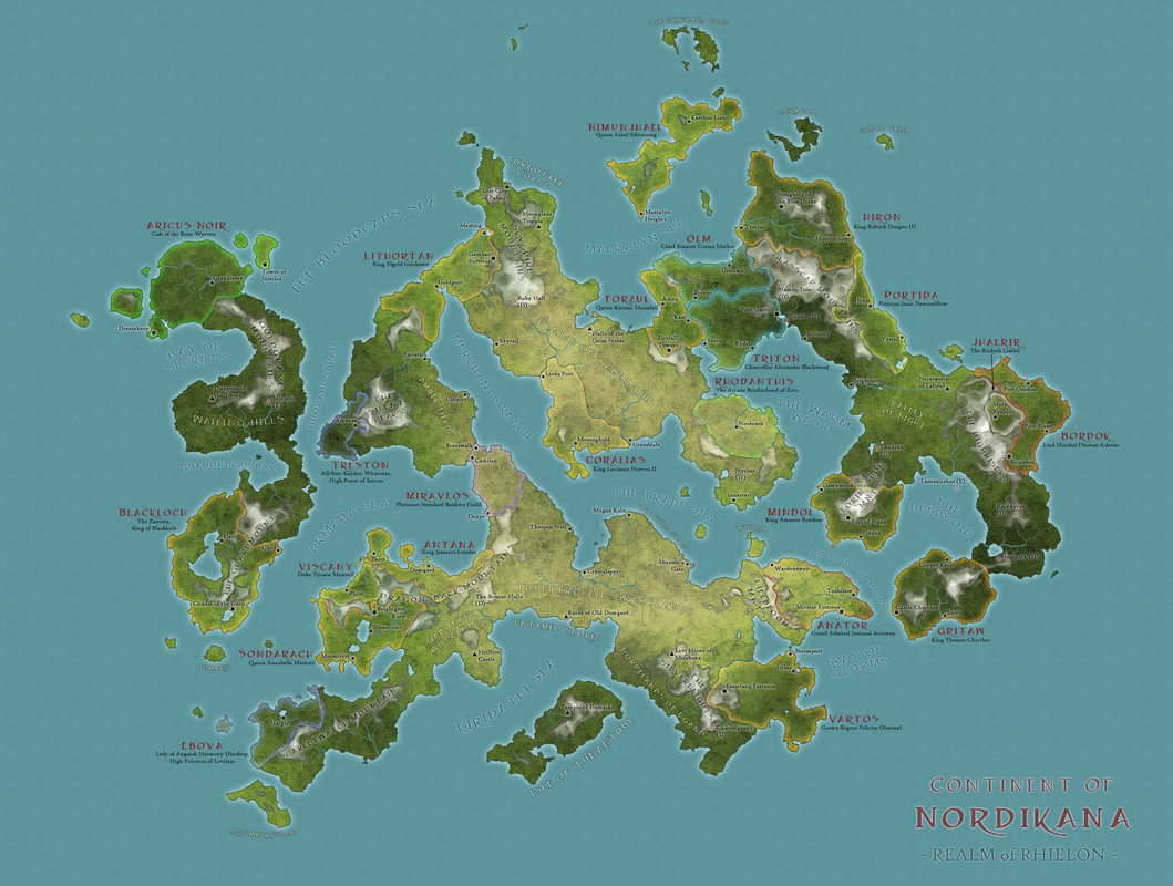 Nordikana Continent Map 01