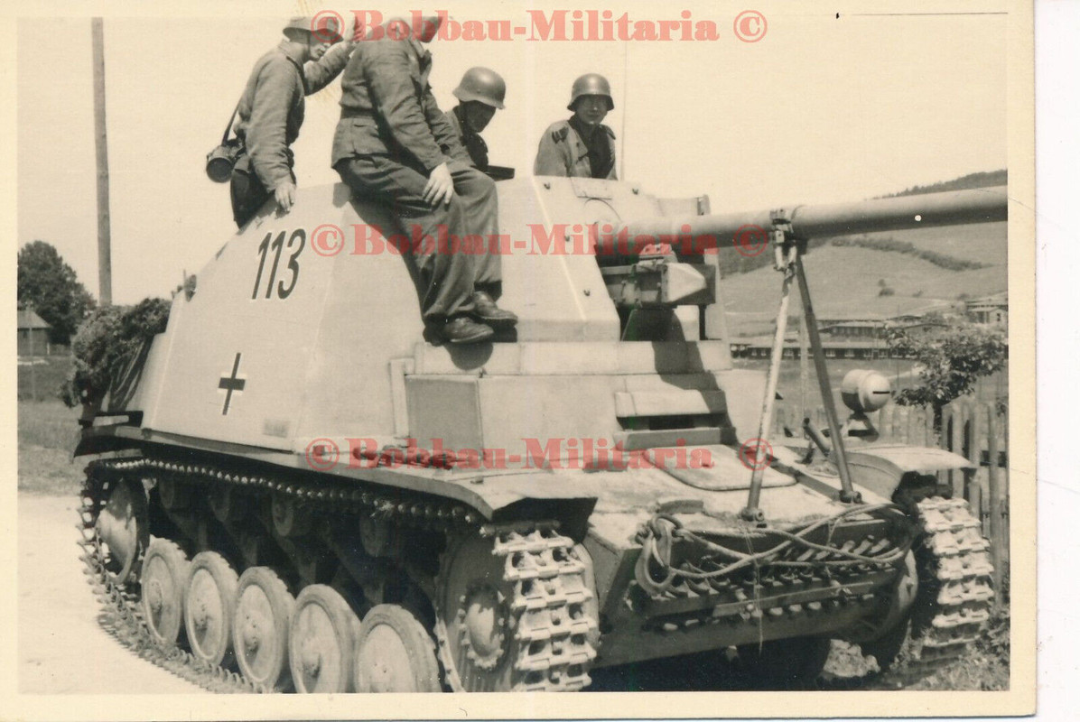 W882 Foto Polizei  1944 Panzerjäger Marder II 7,5cm PAK 39 mit Nr.112 SdKfz SFL