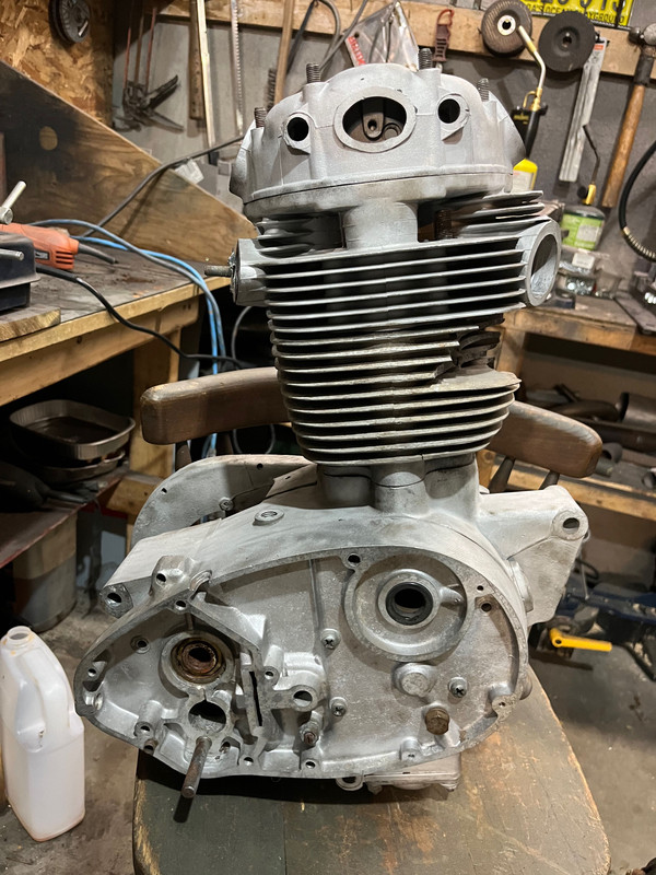 B50 motor after blasting