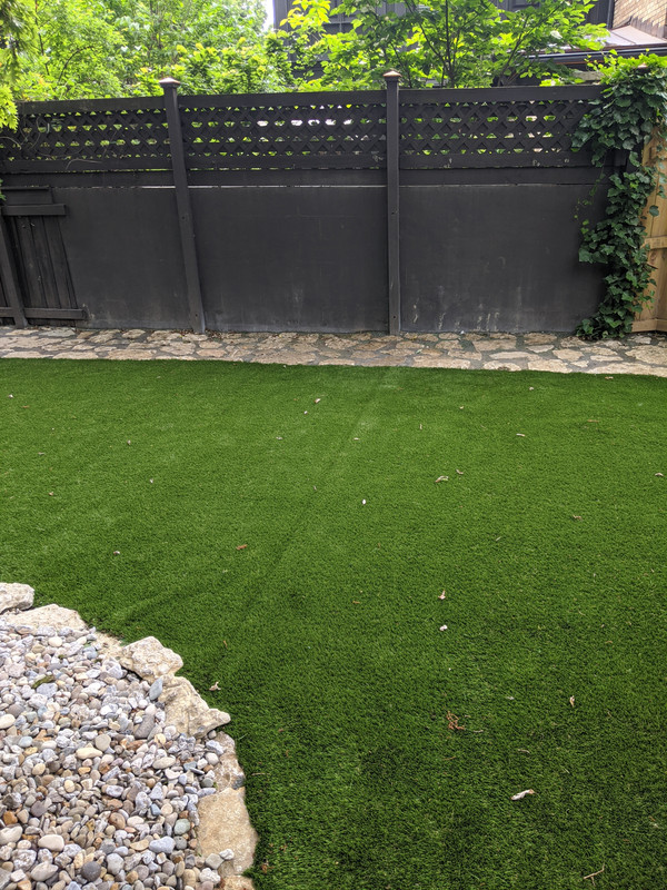 Visible seam/join after professional artificial grass install Lawn