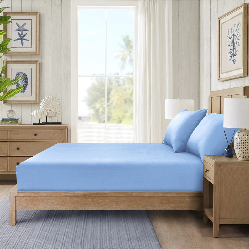 Sky Blue Fitted Sheet Fabric