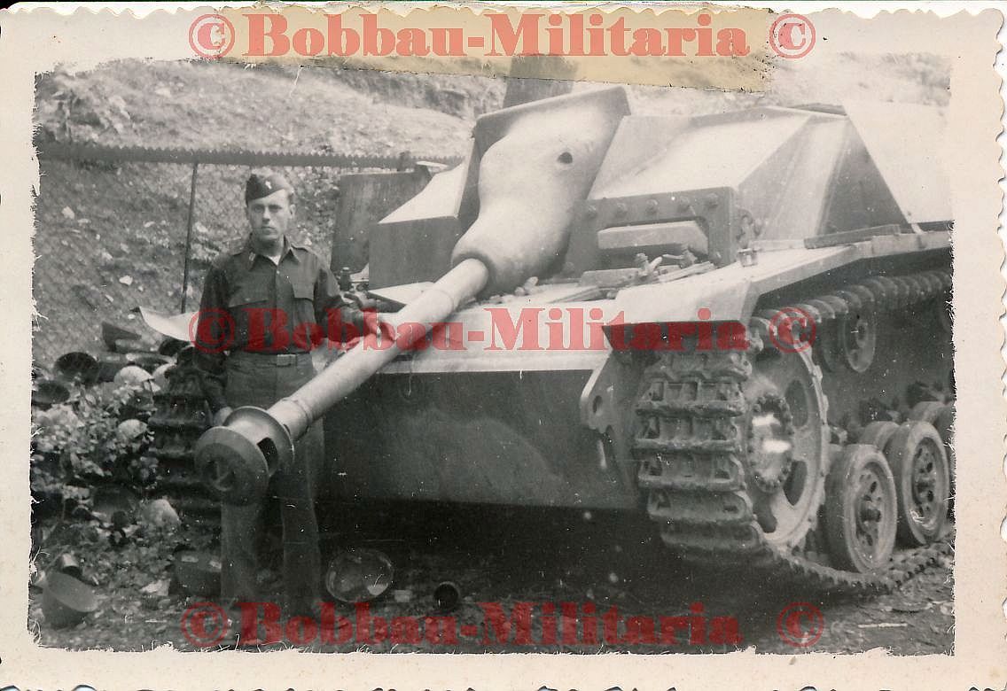 Endkampf 1945 Aachen  Sturmgeschütz Langrohr Saukopfblende