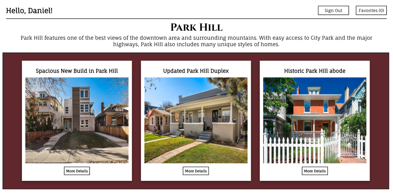 Picture of Property Listings Page