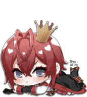 Chibi of Riddle Rosehearts switching between pouty and angry expressions