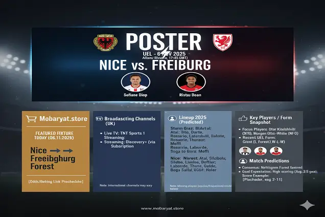 قمة أوروبا ليغ: نيس الفرنسي يبحث عن نقطة ضد فرايبورغ المتصدر