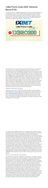 1x Bet प र म क ड 2026 1XBRO200 ब नस