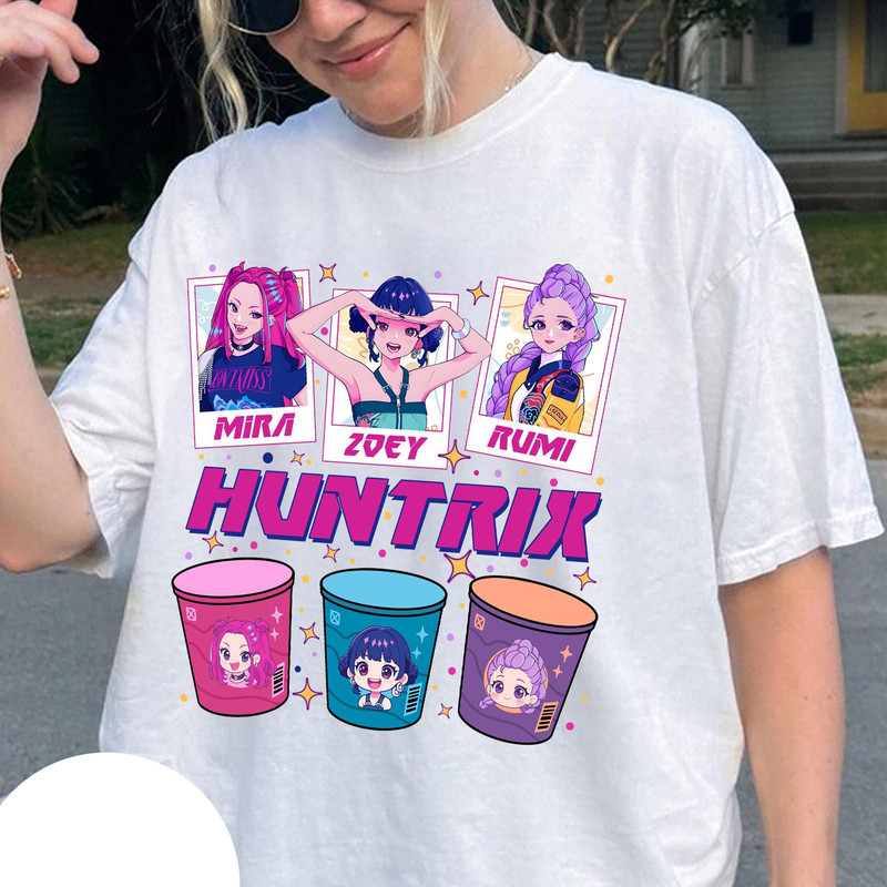 Kpop Demon Hunters T Shirt, Ramyeon Tee, Jinu Manga Design, Huntrix Pin, Saja Girls Fan Gift, Demon 