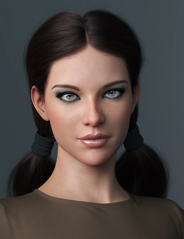 Chunky Pigtails for Genesis 3 and 8 Females Chunky Pigtails for Genesis 3 and 8 Females