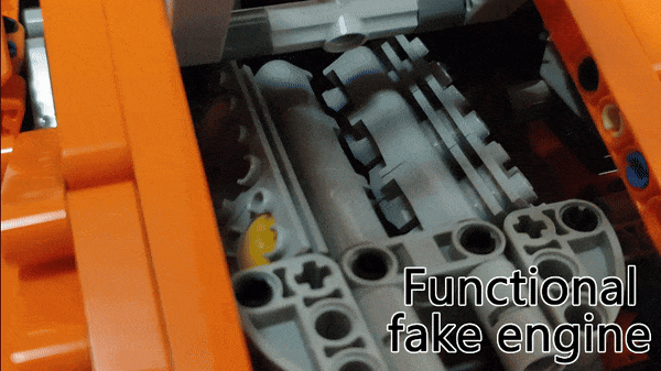 Lego Technic MOC Zarooq SandRacer functional engine demonstration