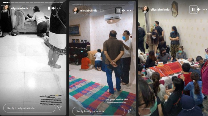 Situasi di rumah duka Melisa Sidabutar