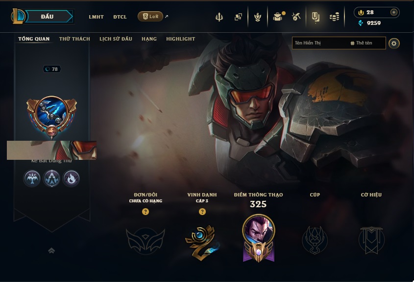 Acc LMHT # - Không Khung