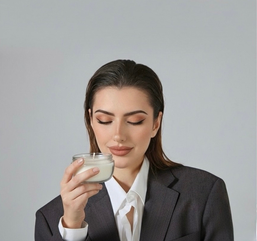 Candles - Author holding candle