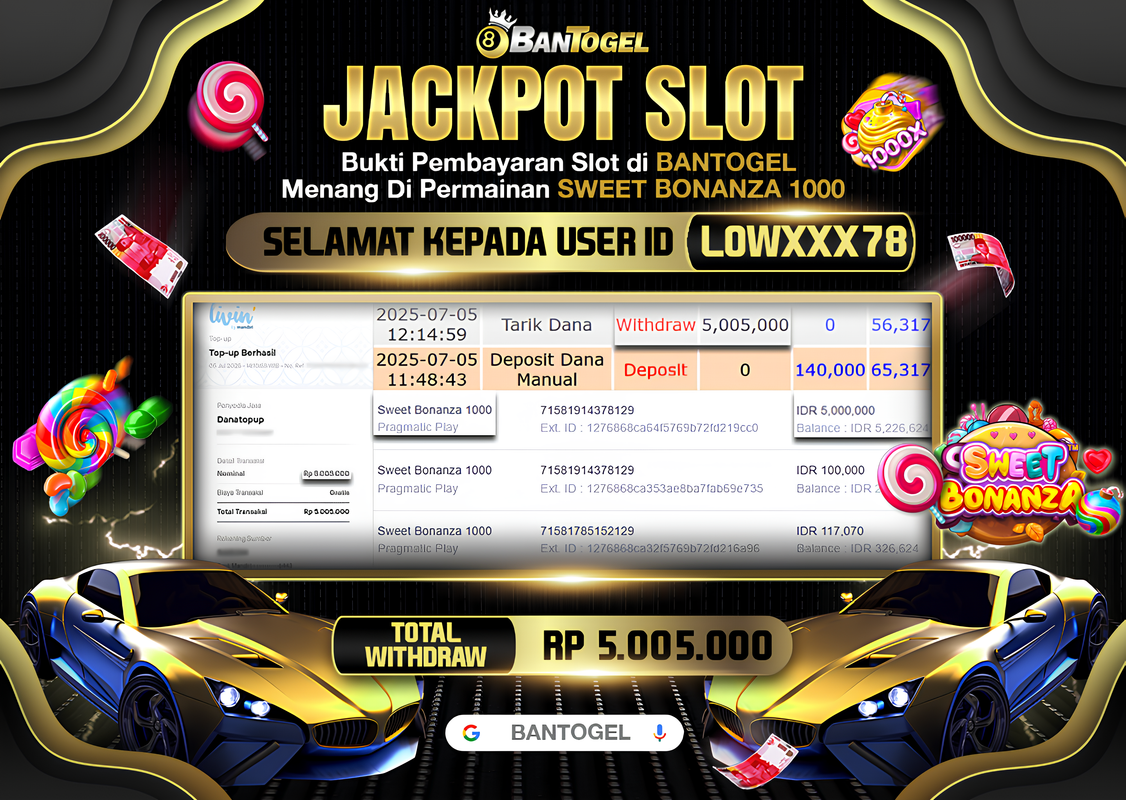 BUKTI JACKPOT LUNAS BANTOGEL