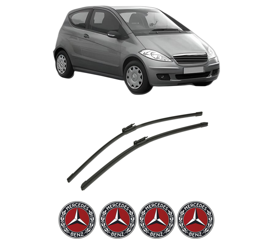 Set stergatoare auto MERCEDES-BENZ A-CLASS (W169) din 2004-2012, pentru parbriz auto, 2 bucati, Bosch Aerotwin, din cauciuc siliconat rezistent, 4 Stickere Auto MERCEDES-BENZ