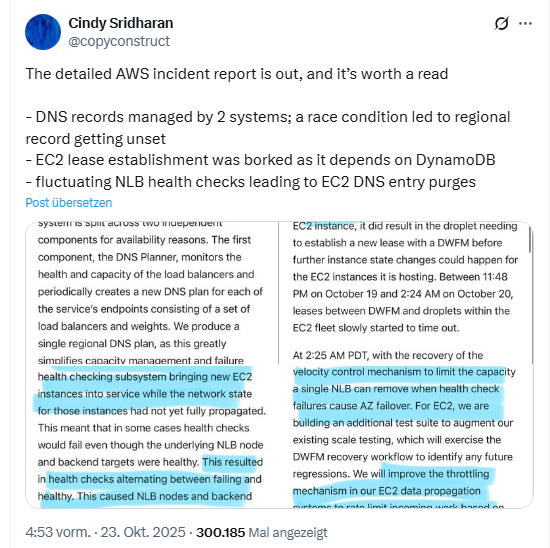 AWS post incident report