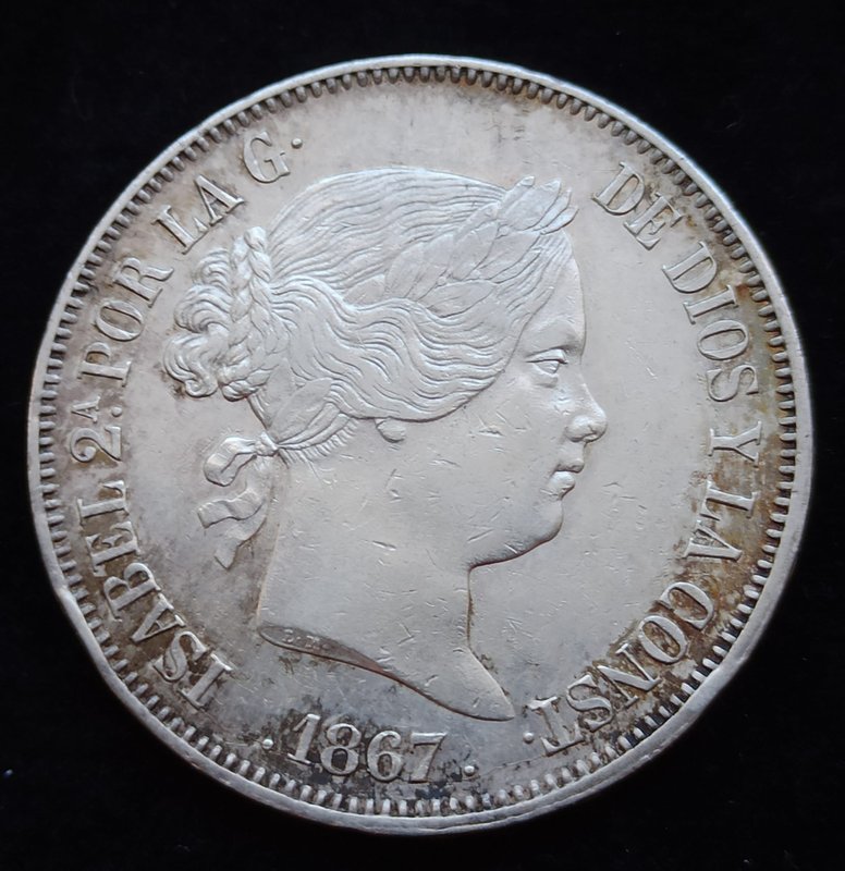 2 escudos de Isabel II de 1867 95