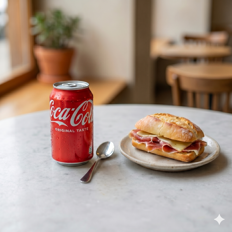Mini Bocadillo Frío Y Coca-Cola Sabor Original lata 330ml.