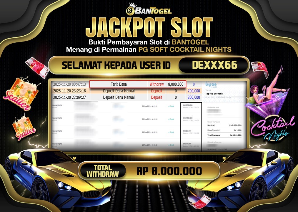 BUKTI JACKPOT LUNAS BANTOGEL