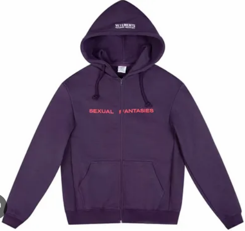 Vetements Sexual Fantasies Zip Hoodie