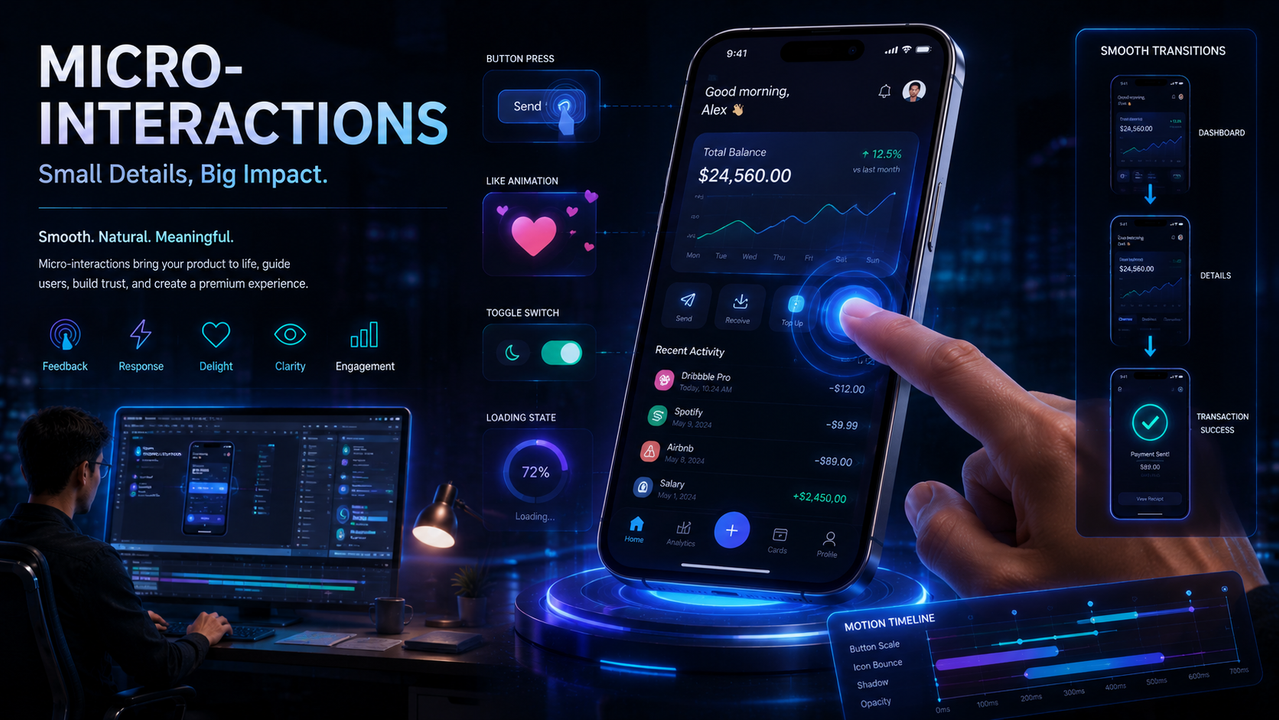 Micro-interactions คืออะไร? ทำไมปุ่มกดแล้วมีแอนิเมชันถึงทำให้แอปดูแพงขึ้น