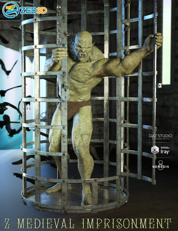 z medieval imprisonment for genesis 3 and 8 00 main daz3d