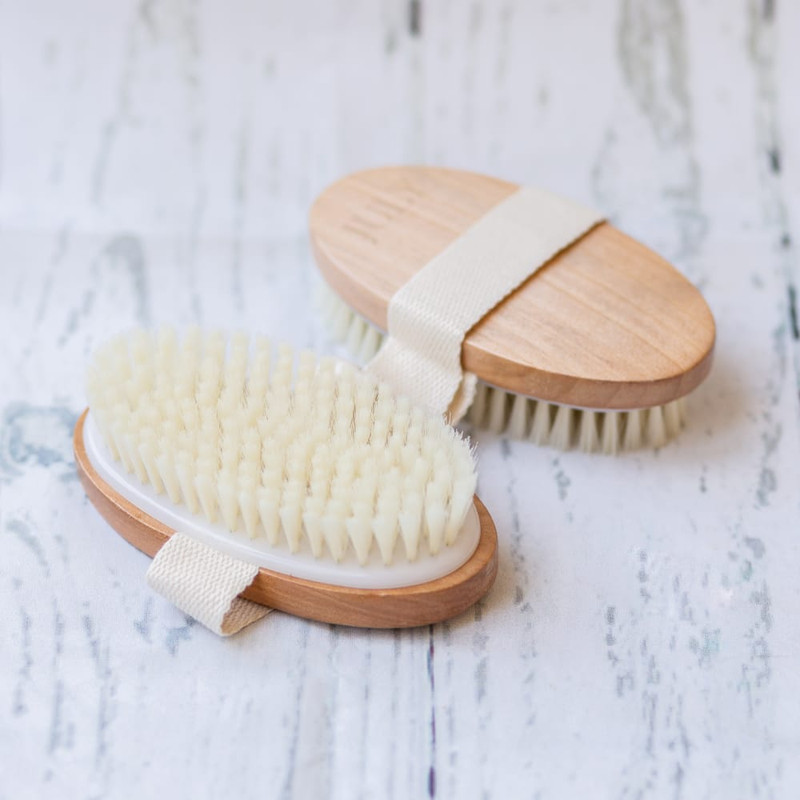 Anti Cellulite Body Brush-Natural Bristles Bath Shower Exfoliating Brush