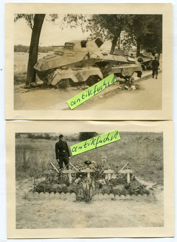 abgesch. 8 Rad Schützen-Panzer SPW vor Paris mit